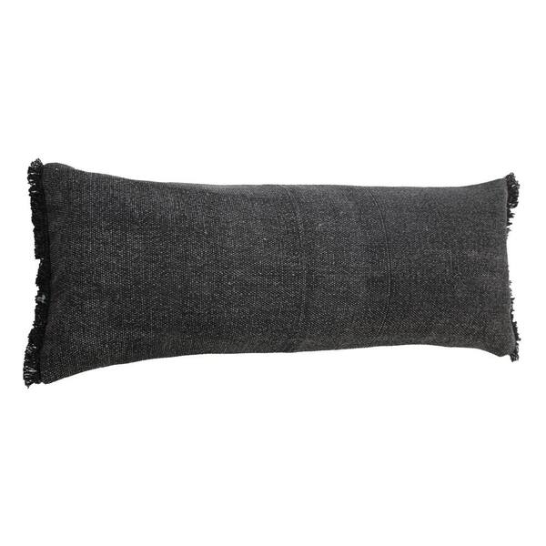 solid black throw pillows