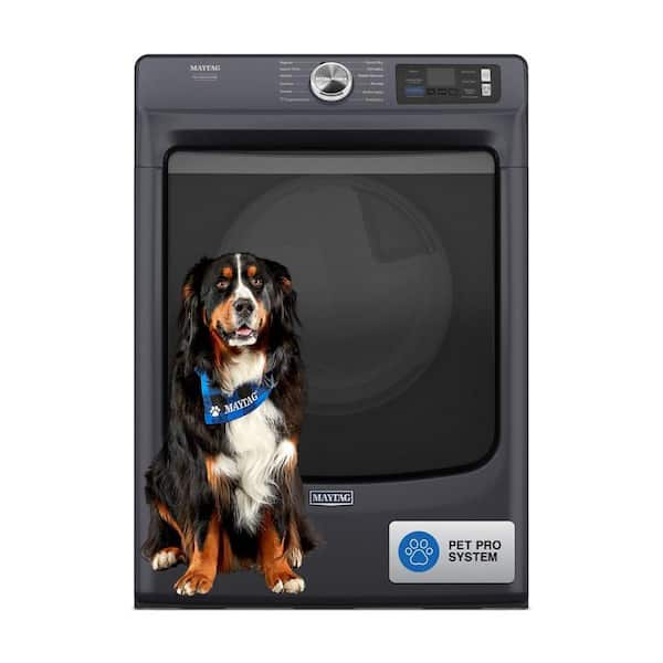 7.4 cu. ft. Vented Front Load Stackable Electric Dryer in Midnight Steel with Pet Pro Option