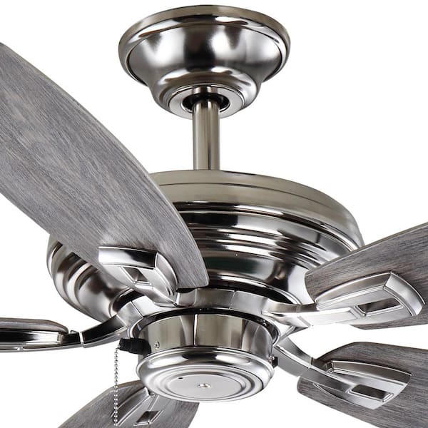 Hampton Bay North Pond 52 in. Indoor/Outdoor Polished Nickel Hampton Bay North Pond 52 in. Indoor/Outdoor Polished Nickel