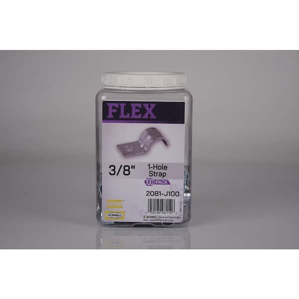 3/8 in. One-Hole FLEX/BX Push-on Cable Strap Standard Fitting, 100-Pack