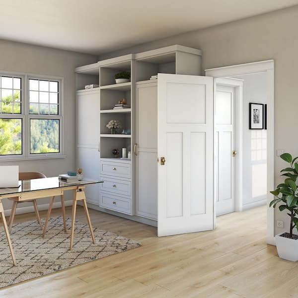 eightdoors 36 in. x 80 in. x 1-3/8 in. Shaker White Primed T-Shape