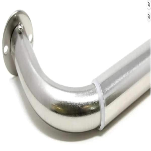Energy Saving Wrap Around Black Out Return Adjustable Window Curtain Metal Rod Set, 1-inch Diameter, 28" to 48"