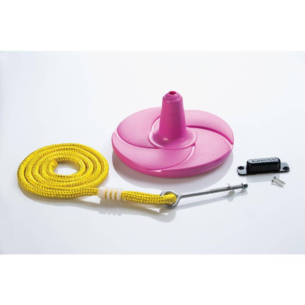 Playset Disc Swing with Rope, Pink