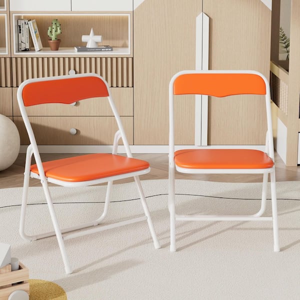 VECELO Kids Folding Table and Chair Set, 5-Piece Padded Activity