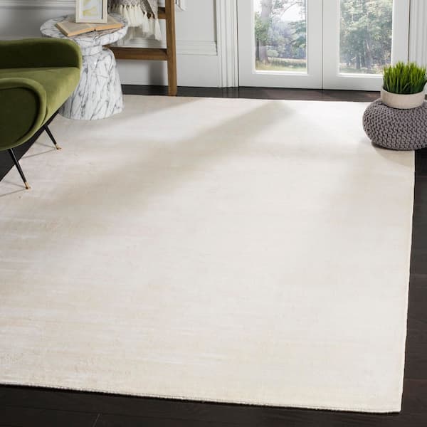Mirage 6 ft. x 9 ft. White Solid Color Area Rug