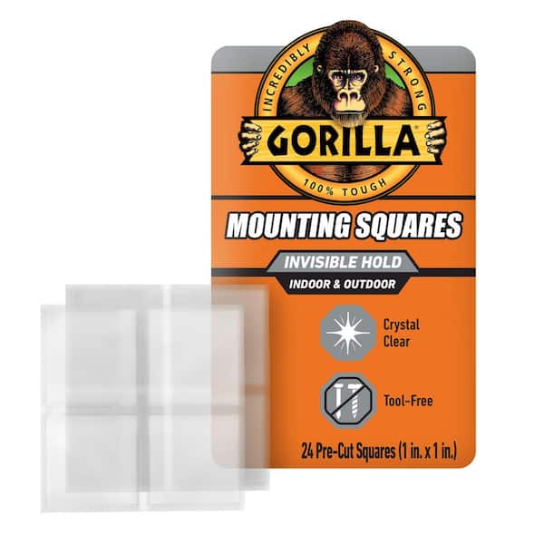 1 in. Clear Mounting Tape Double Sided Mounting Tape Squares (6-Pack)