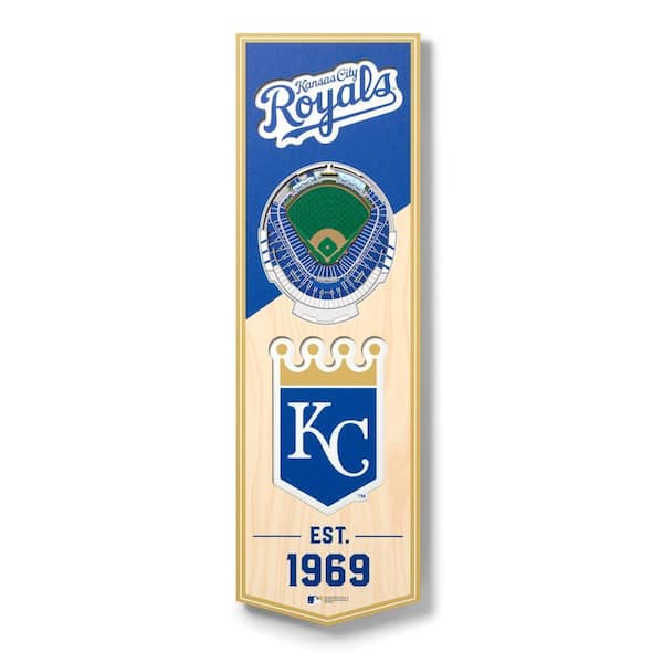 MLB Kansas City Royals 6 in. x 19 in. 3D Stadium Banner-Kauffman Stadium