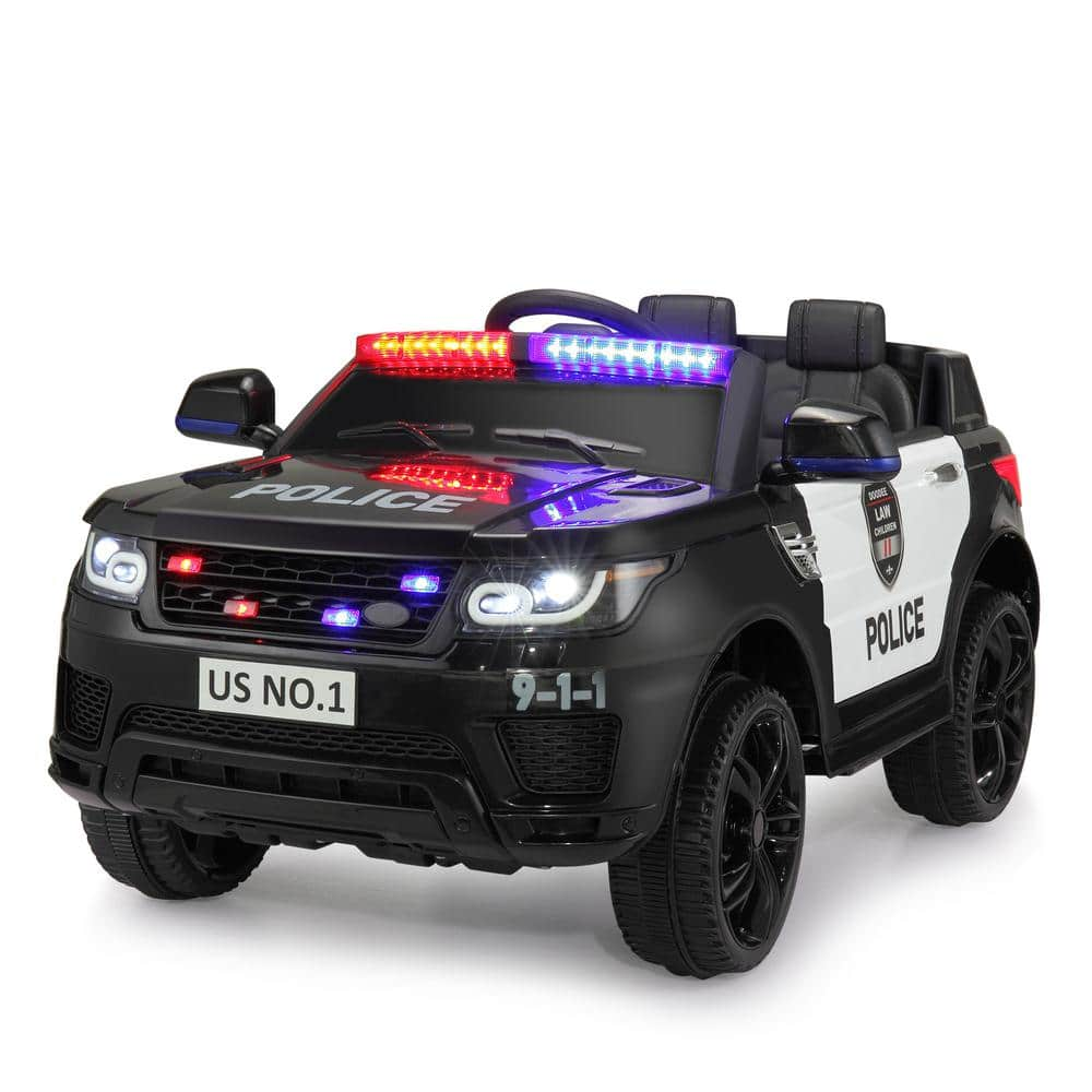 TOBBI 12 Volt Kid Ride on Police Car with Parental Remote Control