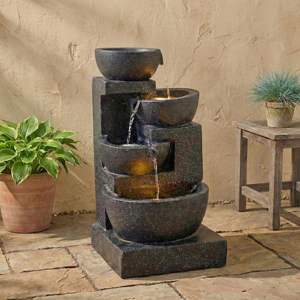 IALTRUISTIC 29 in. H 4-Tier Outdoor Waterfall Water Fountain
