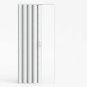 36 in. x 80 in. White Finished PVC Interior Folding Accordion Door with Hardware Kit