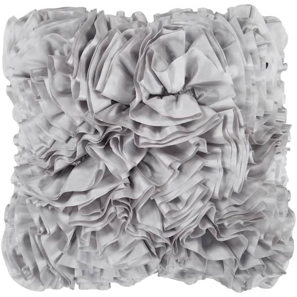 Artistic Weavers Uxbridge Grey Solid Polyester 22 in. x 22 in. Throw Pillow