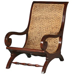 British Plantation Brown Mahogany Chair