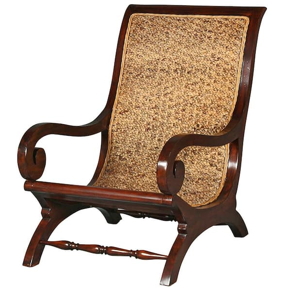 Design Toscano British Plantation Brown Mahogany Chair