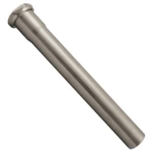 1-1/2 in. x 12 in. Brass Slip Joint Extension Tube in Satin Nickel