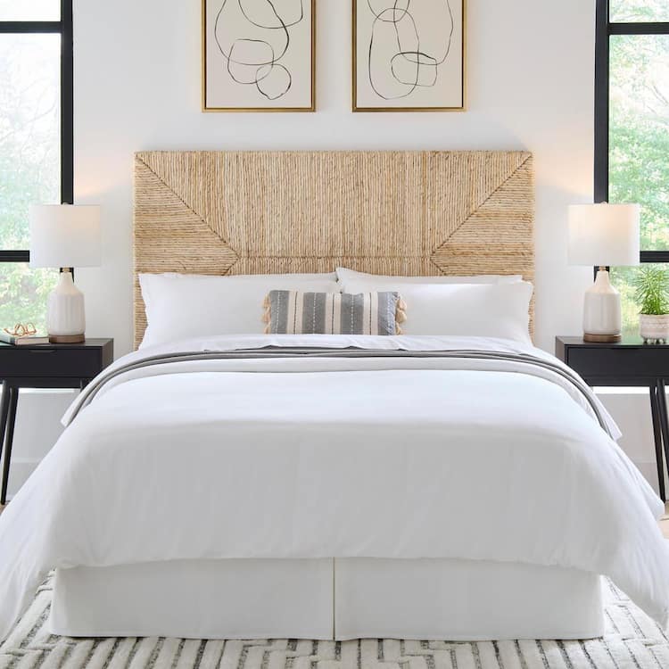 StyleWell Neela Woven Natural Banana Fiber Queen Headboard (63 in. W)