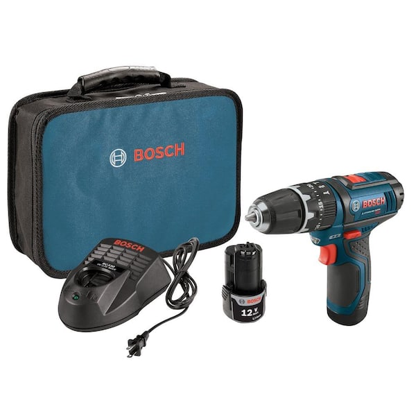 Bosch 12 Volt Lithium-Ion Cordless Variable Speed Hammer Drill/Driver Kit with 2.0 Ah Battery