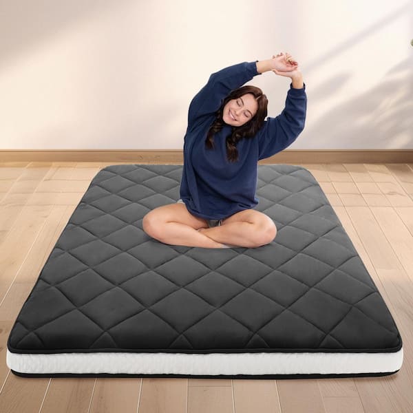 BOZTIY Japanese Floor Mattress 4 in. Polyester Fill Tatami Mat