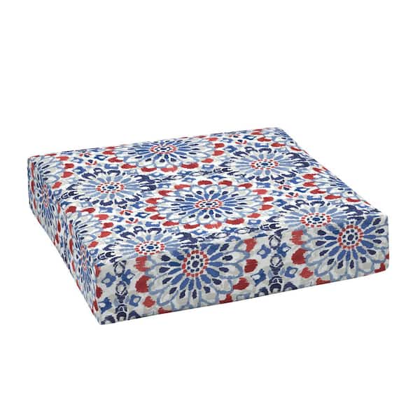 ARDEN SELECTIONS 24 in. x 24 in. Outdoor Lounge Chair Cushion in Clark Blue