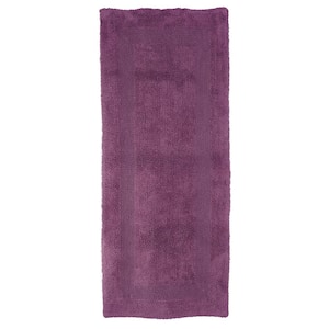 60 in. x 24 in. in Eggplant Purple Reversible Cotton Rectangle Bath Mat