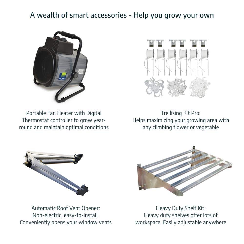 Mythos 6' x 4' Green Polycarbonate and Aluminum Greenhouse Kit