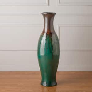 43 in. Tall Mermaid Green Cove Ceramic Vase