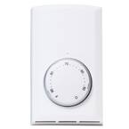 Double-pole 22 Amp Line Voltage 120/240/208-volt Mechanical Wall-mount Non-programmable Thermostat in White