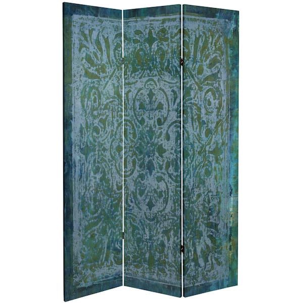 King's Garden 6 ft. Printed 3-Panel Room Divider