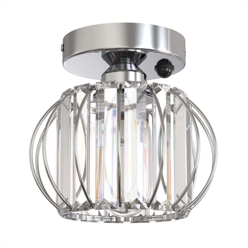 7-Inch Single-Lamp Lantern White Chrome-Plated Crystal Ceiling Light With Motion Sensor, Suitable For Hallway Stairwell price history on PriceWatchPro