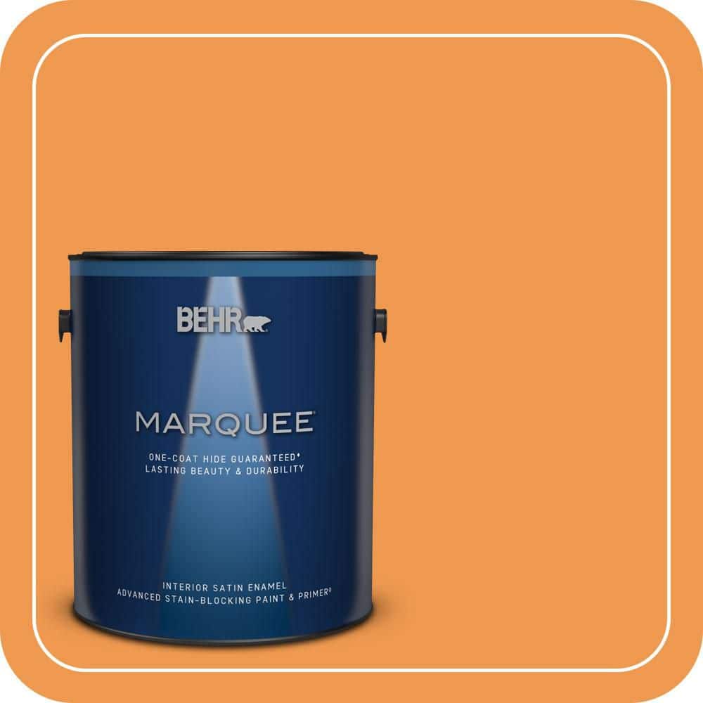1 gal. #270B-6 Autumn Orange Satin Enamel Interior Paint & Primer product image for price tracking