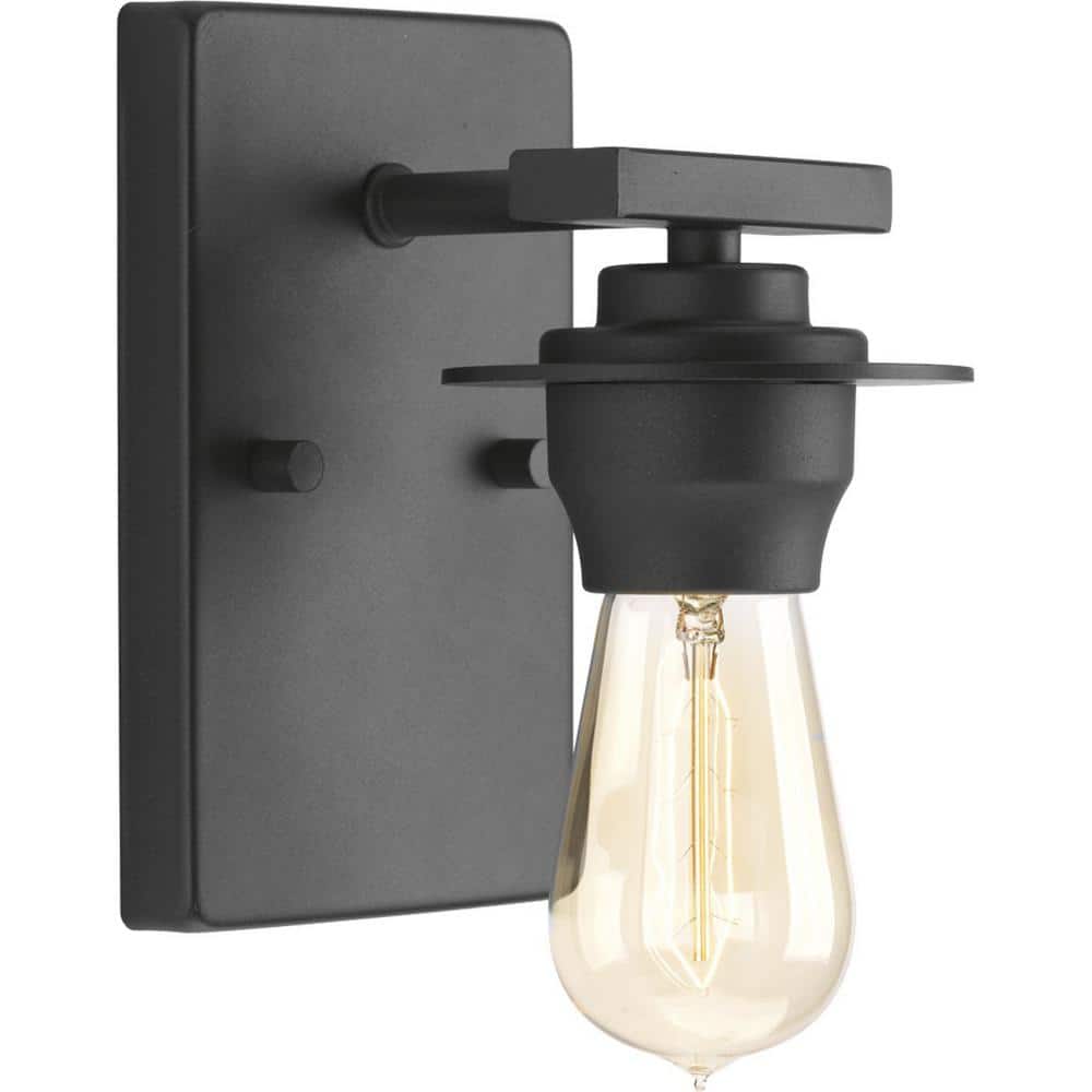 Graphite Nickel 8.5" Vintage Modern Wall Sconce