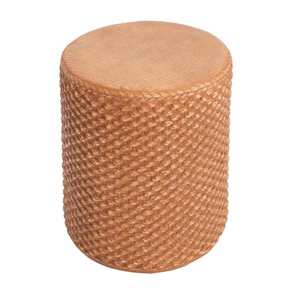 14.5 in. W x 17.25 in. H Brown Round MGO Side Table, Durable Outdoor Patio Accent Table for Backyard price history on PriceWatchPro