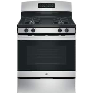 30 in. 5.0 cu. ft. Freestanding Gas Range in Stainless Steel with Self Clean