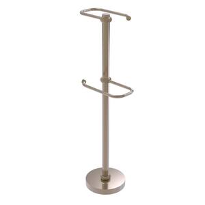 Free Standing Two Roll Toilet Paper Holder Stand in Antique Pewter