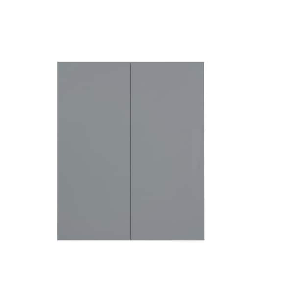 Radiance 36 in. W x 12 in. D x 36 in. H Ready to Assemble Slab Wall Kitchen Cabinet in Matte Grey