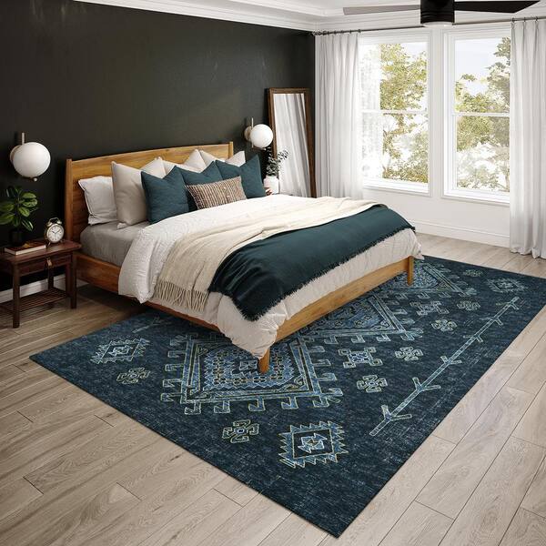 3'X5' Grey Denim Machine Woven Uv Treated Abstract Brushstroke Indoor Outdoor Area Rug 3'X5' Grey Denim Machine Woven Uv Treated Abstract Brushstroke Indoor Outdoor Area Rug