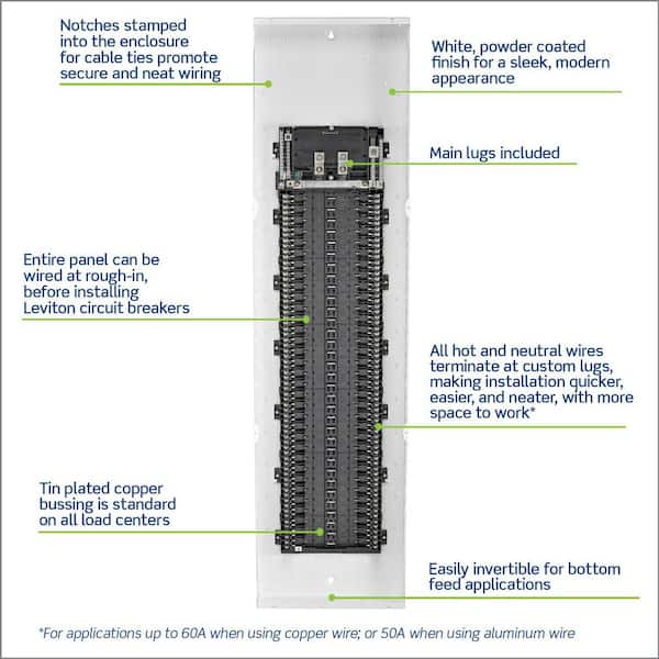 Leviton 225 Amp 66-Space, 66-Circuit Indoor Load Center with Main