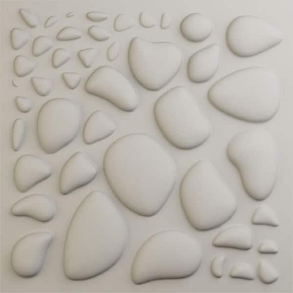 Ekena Millwork 19-5/8-in W x 19-5/8-in H Shale EnduraWall Decorative 3D Wall Panel Satin Blossom White