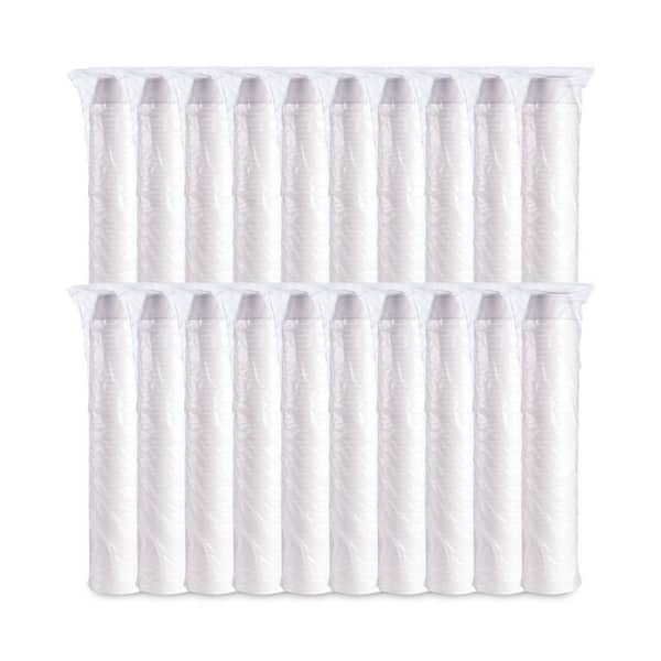 Dart Foam Hinged Lid Containers 8 x 8 x 2 1/4 White 200/Carton