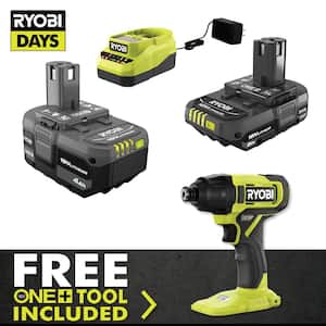 ONE+ 18V Cordless Impact Driver Kit with 4.0 Battery, 2.0 Battery, and Charger