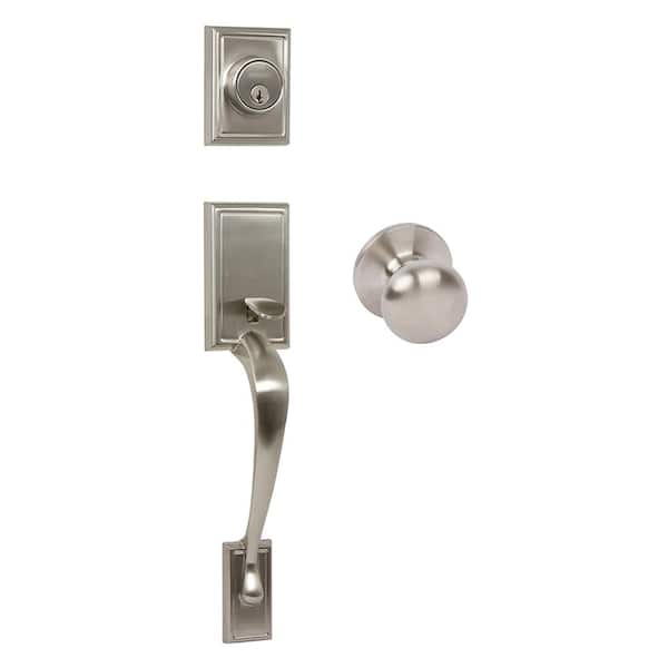 Kellington Satin Nickel Single Cylinder Deadbolt Entry Door Handleset