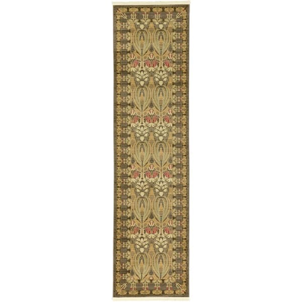 Unique Loom Edinburgh Carnation Brown 2' 7 x 10' 0 Runner Rug