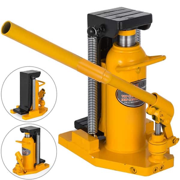 VEVOR QJD20T00000000001V0 10-Ton to 20-Ton Toe Jack Lift Hydraulic Machine Air Hydraulic Toe Jack Proprietary Heat-Treated Steel in Yellow - 1