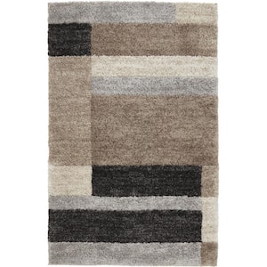 Square Multi-Colored Doormat 3 ft. x 4 ft. Sheepskin Solid Polyester Area Rug