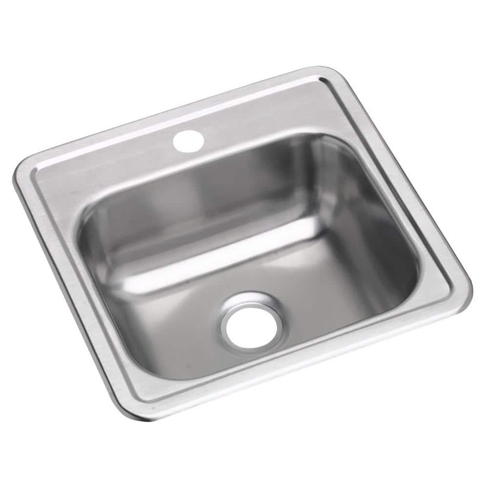 Dayton 15" Stainless Steel Drop-In Bar Sink with 1 Hole