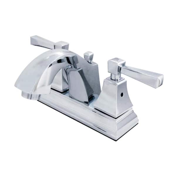Kingston Brass 4 in. Centerset 2-Handle Bathroom Faucet in Chrome