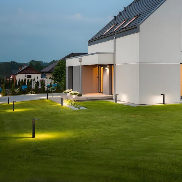 22.5 in. H Low Voltage Powder-Coated Black Aluminum 24-Watt Equivalent LED Weather Resistant Path Light (10-Pack)