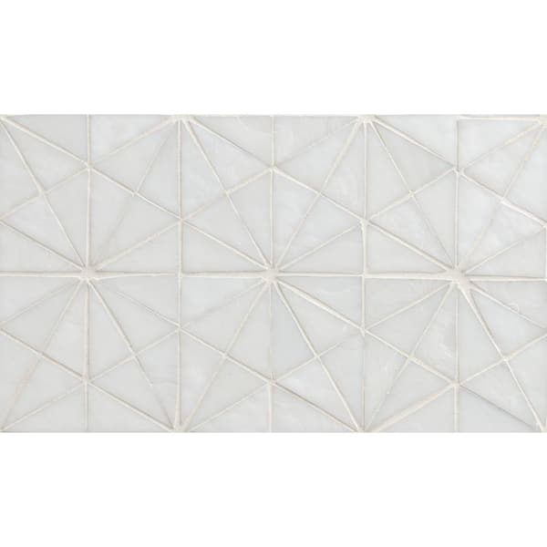 MSI Stella Blanca Hand Crafted 8.5 in. x 14.88 in. Textured Glass Wall Tile (8.8 sq. ft./Case)
