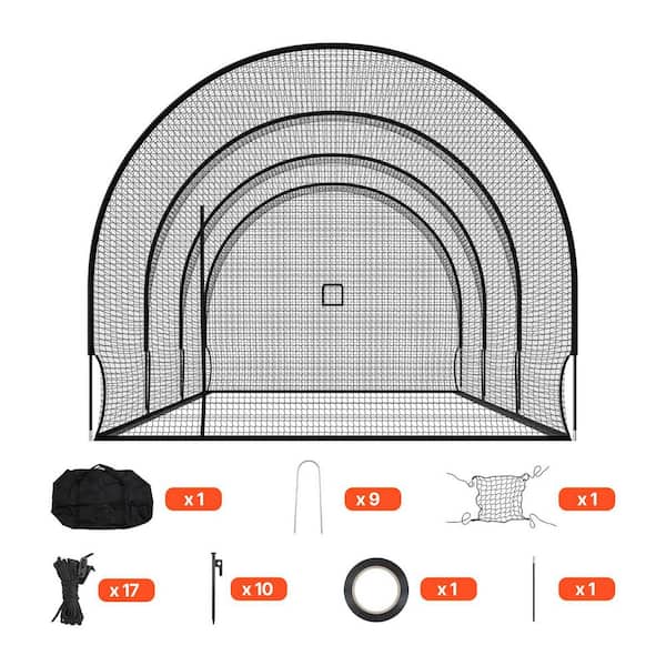 Cage de battage jambe droite 30' baseball softball 1 3/8 tuyau de