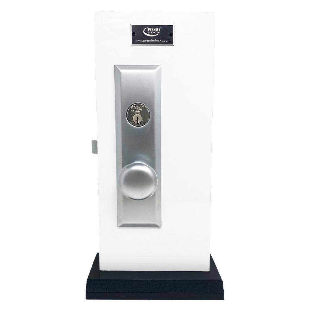 Right-Handed Satin Chrome Mortise Entry Knob Set with Deadbolt