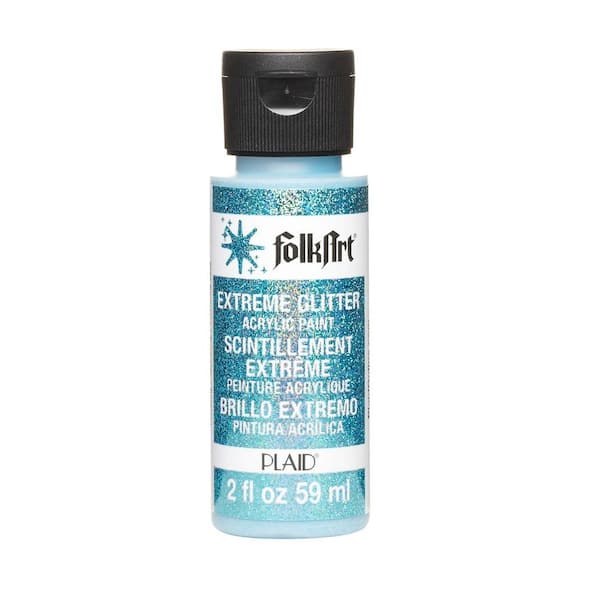FolkArt 2 oz. Turquoise Extreme Glitter Craft Paint